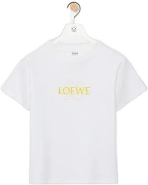 Loewe Logo-Embroidered T-Shirt - White