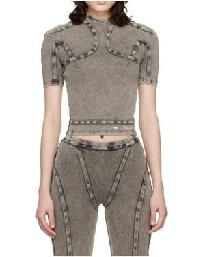 KNWLS Scuba Washed Turtleneck Top - Grey
