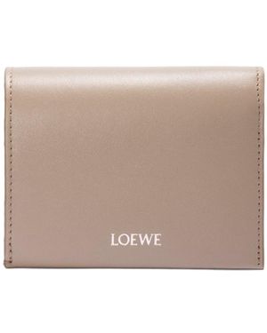 Loewe Trifold Zip Wallet - Natural