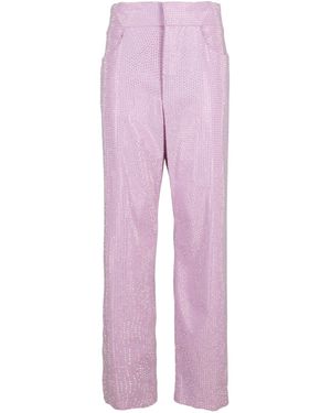 GIUSEPPE DI MORABITO Crystal-Embellishment Trousers - Purple