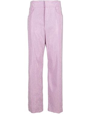 GIUSEPPE DI MORABITO Crystal-Embellishment Trousers - Purple
