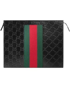 Gucci Signature Web Cosmetic Case - Black