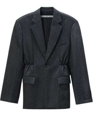 Alexander Wang Single-Breasted Oversized Blazer - Blue