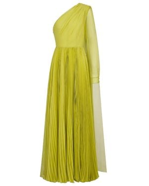 Dior Dream Asymmetric Long Dress - Green