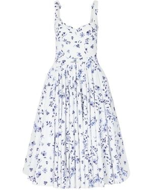 Emilia Wickstead Whitebase Floral Cami Midi Dress