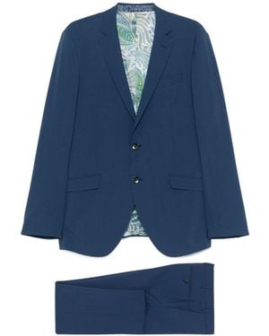 Etro Single-Breasted Suit - Blue