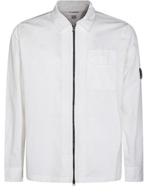 C.P. Company Lens Detailed Zipped Shirt - Grey