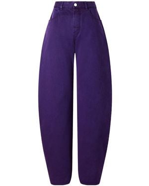 Alaïa Wide-Leg Jeans - Purple
