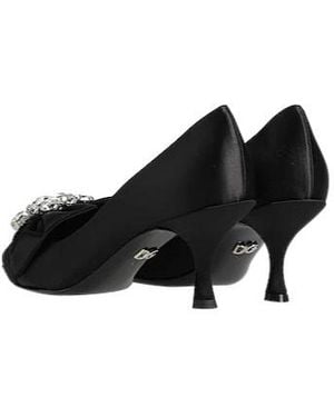 Dolce & Gabbana Minimalist Bowdecorated Highheels - Black