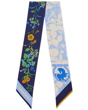 Ferragamo Pegasus Print Bandeau - Blue