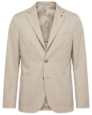 Peserico Single-Breasted Tailored Blazer - Natural