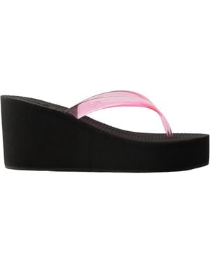 Ancient Greek Sandals Wedge Flip Flops - Black