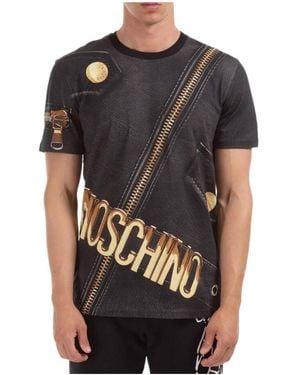Moschino Logo Colour-Block T-Shirt - Black