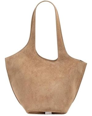 The Attico Medium La Scoop Shoulder Bag - Natural