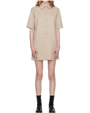 A.P.C. Short-Sleeved Shirt Dress - Natural