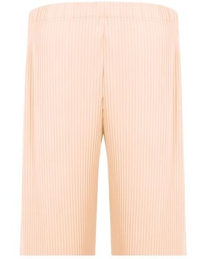 Homme Plissé Issey Miyake Homme Plissé Issey Miyake Colour Pleats Straight Leg Shorts - Natural