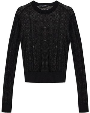 Dolce & Gabbana Lace Pullover - Black