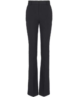Balmain Straight-Leg Grain De Poudre Pants - Blue