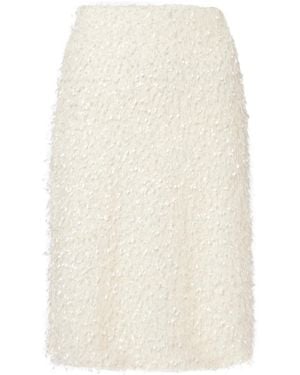 Vince Fringed Midi Skirt - White