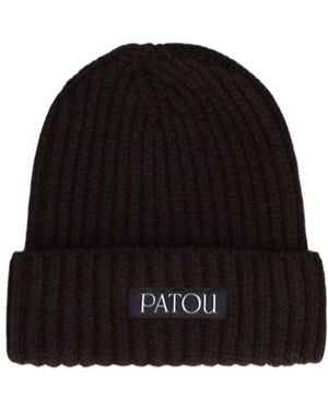 Patou Ribbed Beanie - Black