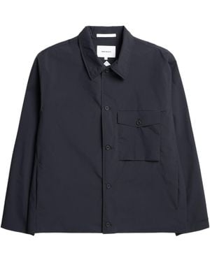 Norse Projects Collared Windproof Casual Jacket - Blue