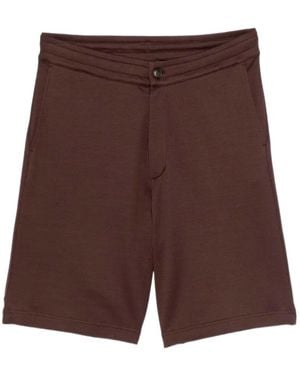 Herno Logo Plaque Bermuda Shorts - Purple