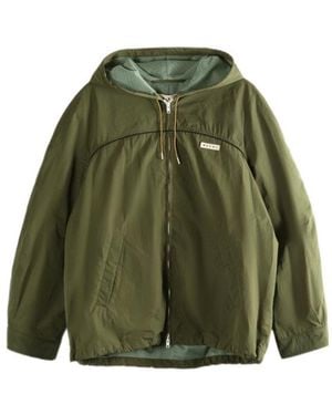 Marni Zip-Fastening Hooded Jacket - Green