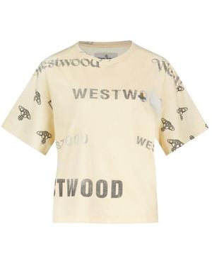 Vivienne Westwood Logo-Printed Crewneck T-Shirt - Natural