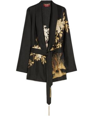 Max Mara Floral-Print Tunic - Black