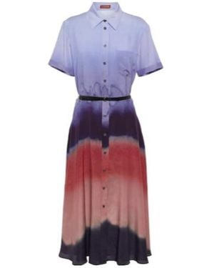 Altuzarra Kiera Printed Silk Shirt Dress - Purple
