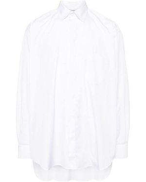 Vetements Logo-Tag Cotton Shirt - White