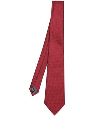 Giorgio Armani Pointed-Tip Tie - Red