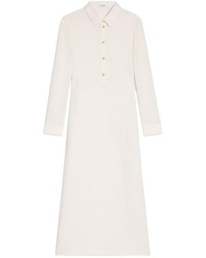 Celine Midi Polo Dress - White