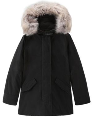 Woolrich Faux-Fur Trimmed Hooded Jacket - Black