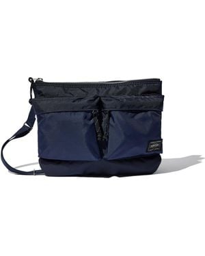 Porter-Yoshida and Co Front-Pocket Shoulder Bag - Blue