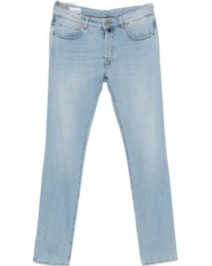 Incotex Faded-Effect Five-Pocket Jeans - Blue