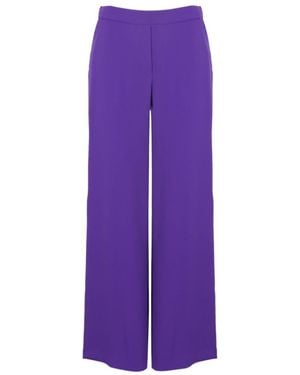 P.A.R.O.S.H. High-Waisted Wide-Leg Pants - Purple