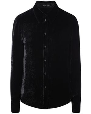 Tom Ford Lightweight Velvet Shirt - Black