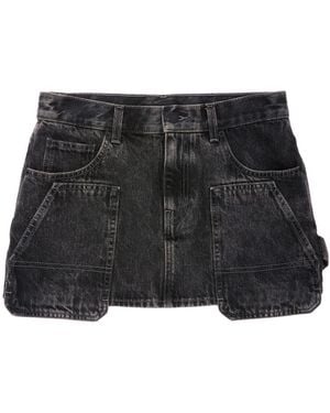 Helmut Lang Carpenter Denim Mini Skirt - Black