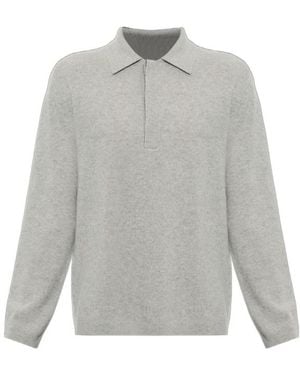 Lisa Yang Emil Polo Knitted Jumper - Grey