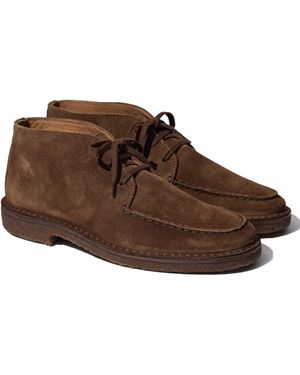 Drake's Round-Toed Boots - Brown