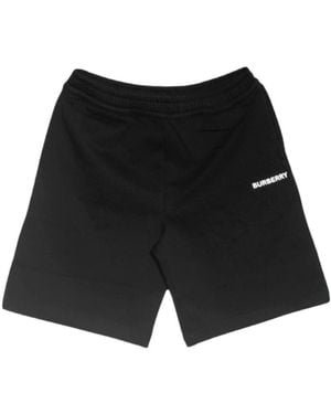 Burberry Logo Detailed Bermuda Shorts - Black