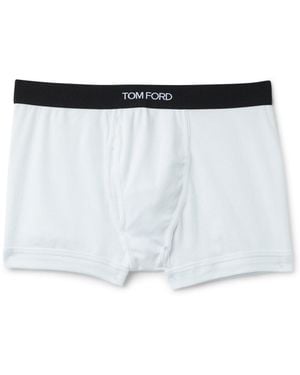 Tom Ford Logo Waist Boxer Briefs - White