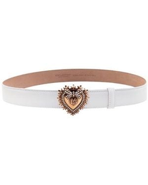 Dolce & Gabbana Devotion Belt - White