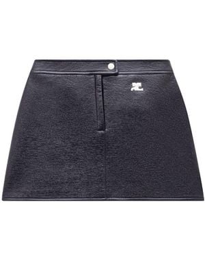 Courreges Logo Skirt - Blue