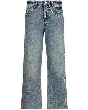 Liu Jo Embellishment-Detail Cropped Jeans - Blue