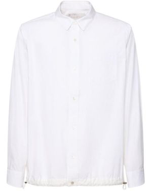 Sacai Longsleeve Drawstring Shirt - White