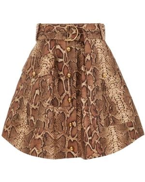 Zimmermann Hypnotic Utility Mini Skirt - Brown