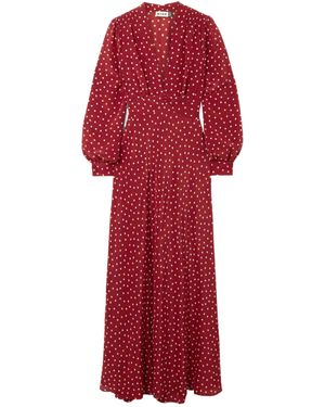 RIXO London Long Sleeve Dress - Red