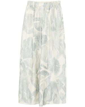 Alysi Casual Trousers With Elastic Waistband - White